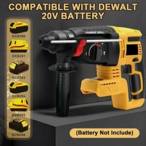 Brushless Cordless SDS+ Rotary Hammer Drill Compatible with DeWalt 18V/20V Battery (Body Only)